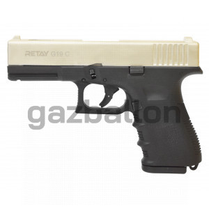 СХП Охолощенный пистолет Retay G19C Glock, кал. 9 мм, сатин