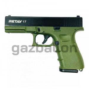 СХП Охолощенный пистолет Retay 17 Glock, кал. 9 мм, зеленый